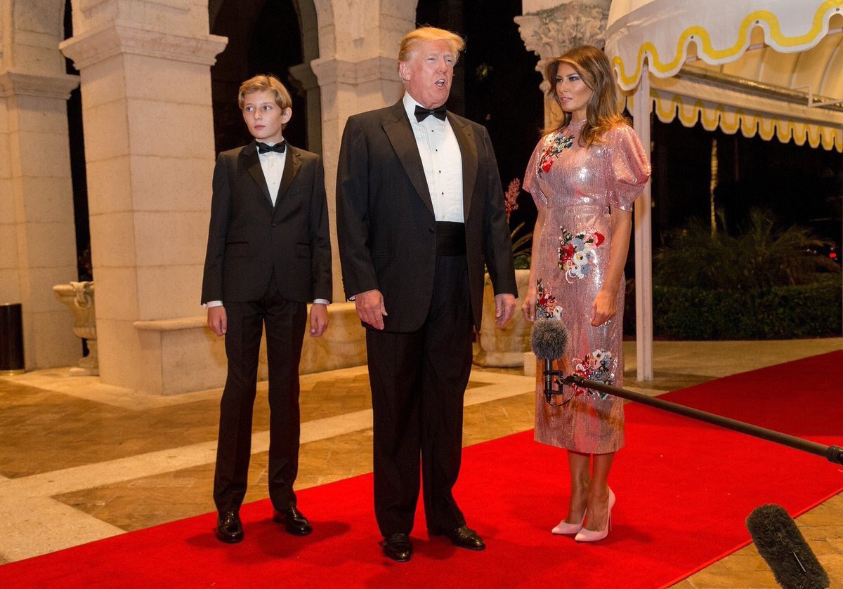 InwardSmirch's tweet photo. @Maccadaynu Why does MelaniaBot always stand at right-angles to Paw-Paw, just staring at him? Does he demand this? Did no-one tell Slenderman? https://t.co/K0JdyvRcpU