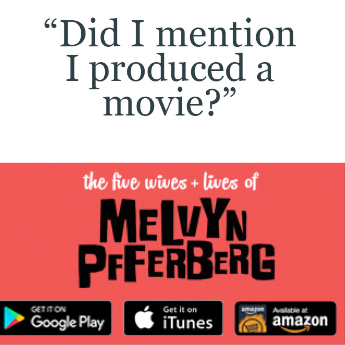 MelvynPfferberg's tweet photo. Happy New Year!!Delighted to finally announce The Five Wives & Lives of Melvyn Pfferberg will be available to download on 8th January 2018 - watch this space for more gratuitous plugging @pfferberg #pfferberg #film https://t.co/wakIWLUN9f