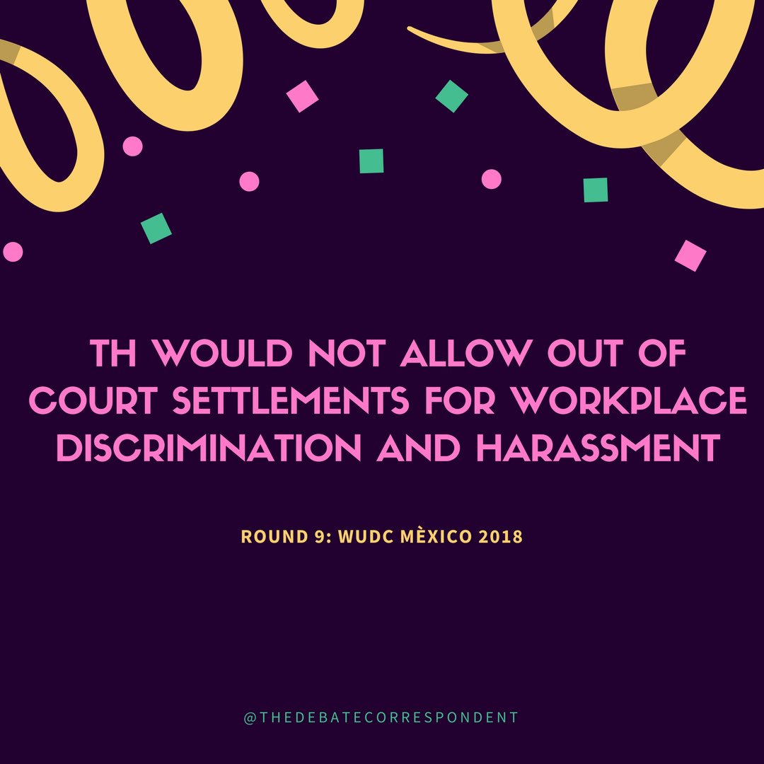 TheDebateC's tweet photo. Motion 9 #WUDC #WUDC2018 #Settlements #debate #publicspeaking #skill https://t.co/iY5KAR4VI6