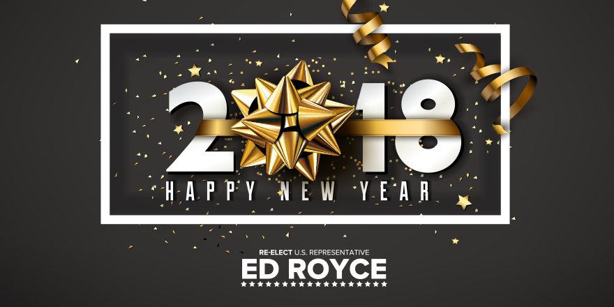 EdRRoyce's tweet photo. Best wishes for a safe, healthy, and happy new year! https://t.co/d3OPvDhAaw