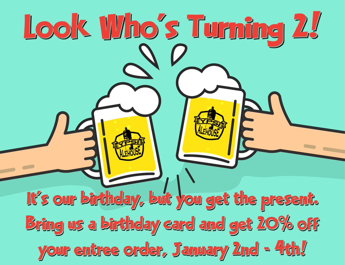 Tuesday, Wednesday &amp; Thursday this week. #birthday #alehouse #mibeer #yougetthegift #ypsireal