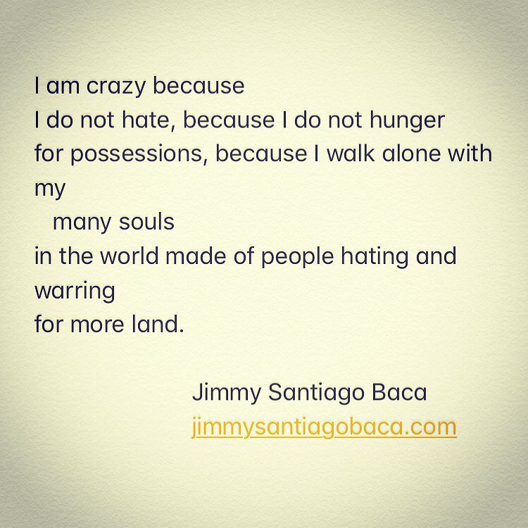 Happy New Year dear friends! In 2018, I'll be in the streets with books and hot tacos!  Join me!  I'm also on Instagram at JimmySantiagoBacaPoet, follow me!