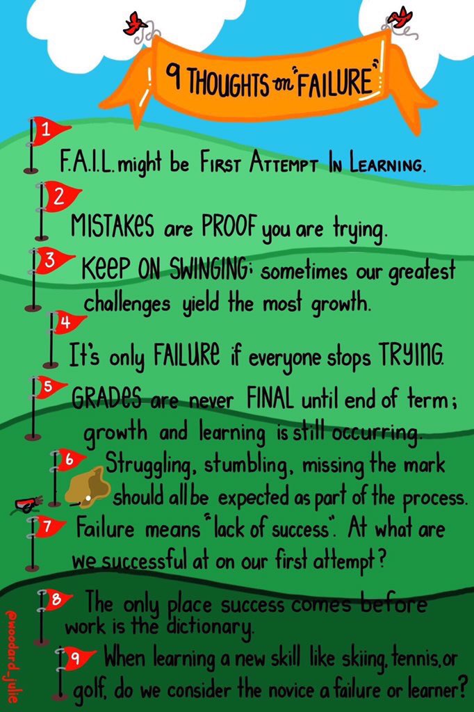 MickMack629's tweet photo. 9 thoughts on failure in life and in school. #GrowthMindset #edchat via @woodard_julie https://t.co/tuycFOacKl