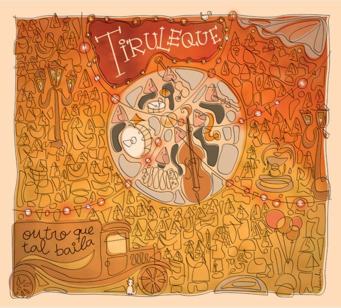 tiruleque's tweet photo. Ano novo, disco novo !!! Como primicia deste 1 de Xaneiro de 2018, anticipamos título e portada do que será o noso 3º traballo discográfico: "OUTRO QUE TAL BAILA" (2018), con ilustracións, deseño e maquetación de Garabatos de Juanlu. PRÓXIMAMENTE Á VENDA !!! 😉 https://t.co/pFLXzsUa5Z
