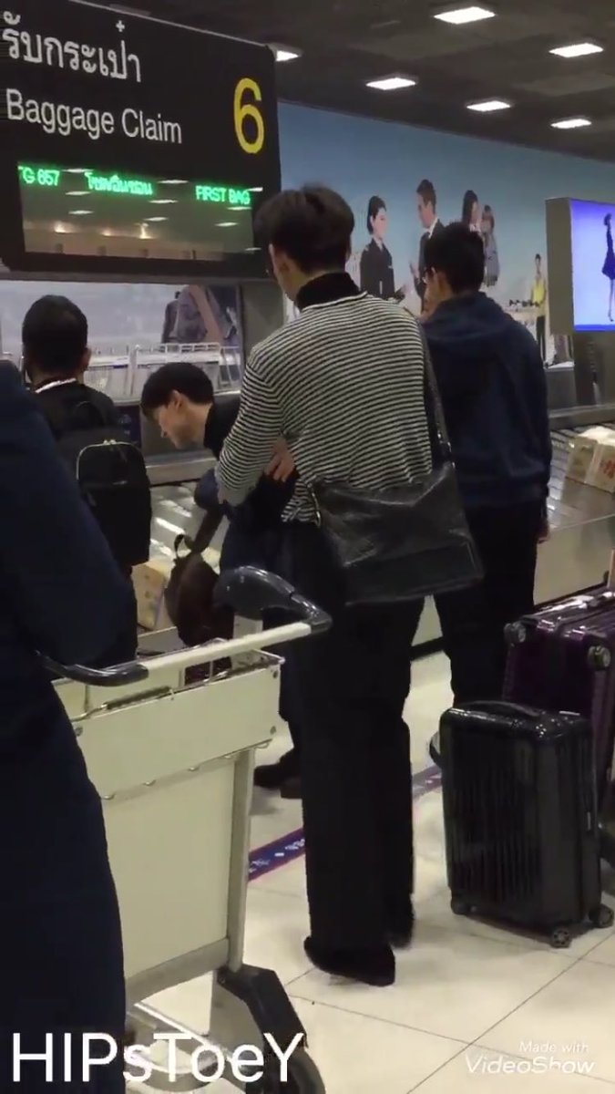 teamwangjr's tweet photo. Nong ma Thai Airways na ka #TG657 #WelcomeBamBamtoThailand https://t.co/WPWRnBKFZ6