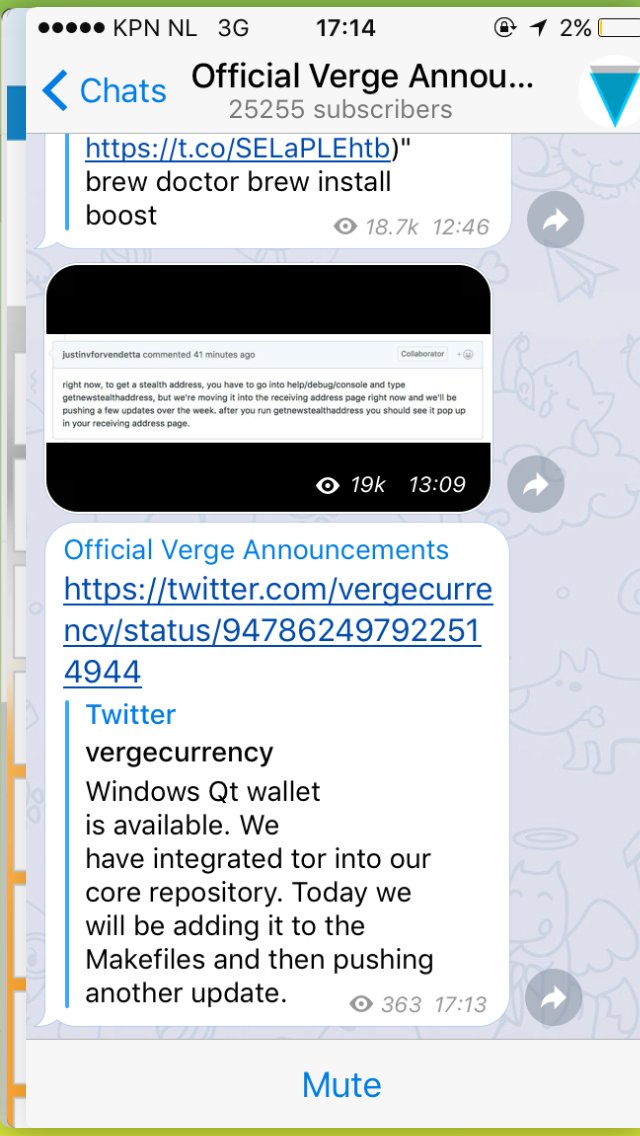XVGpotion's tweet photo. Chill out #WraithProtocal is already released working for osx but not Windows and Linux check this below #Vergecurrency #VergeFam #Wraith #BTC #XMR #Dash #HODL my friends https://t.co/wCXUg05qdg