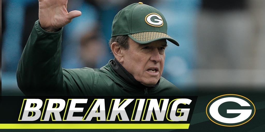 NFL's tweet photo. Packers fire defensive coordinator Dom Capers: https://t.co/b2hnbqwQhe (via @RapSheet) https://t.co/asNS60y5cF