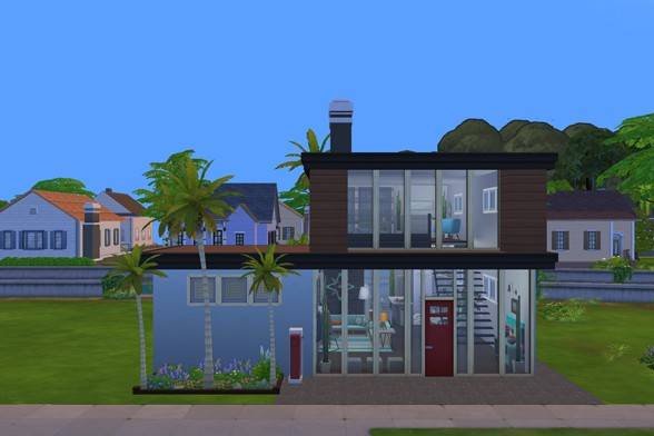 rawrm's tweet image. I just shared the Modern Lakeview Loft Lot on #TheSims4 Gallery!