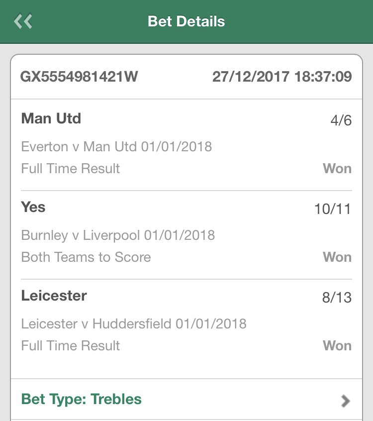 AccaDooBets's tweet image. Happy New Year AccaBOOM! 

Premier League treble comes in at 4/1 💪🏻💥⚽️🥅🤑

#freedailytips