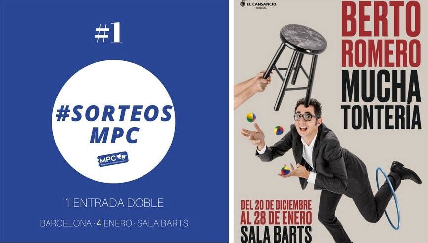 MPC_management's tweet photo. 🌀¡Lunes de #SorteosMPC!🌀
Empezamos el año regalando 2 entradas para ver a uno de los mejores cómicos del país: @Berto_Romero 🎉
Participa en este enlace: https://t.co/djAuPI0ejU https://t.co/rhv1RhoWsm