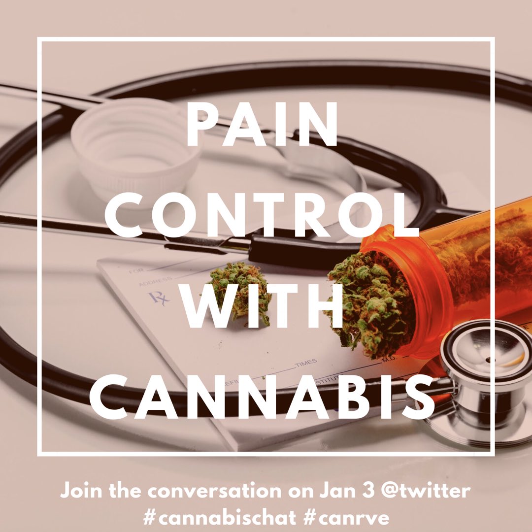 canrve's tweet photo. We are bringing back the #cannabischat this week! This is the first chat for 2️⃣0️⃣1️⃣8️⃣! Let’s ring in the new year with a candid conversation about pain control with #cannabis. https://t.co/6uLBFgS5T5