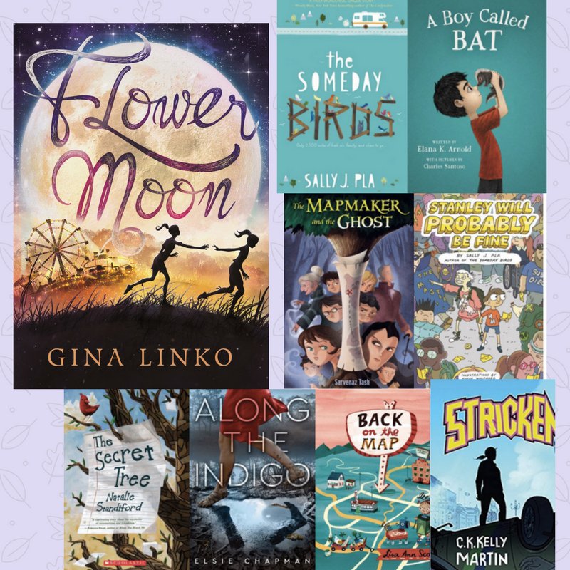 FLOWER MOON releases tomorrow &amp; you can win a copy of all of these AWESOME middle-grade books -- all by fab authors who've blurbed my magical twin-sister tale! 
Retweet to enter! <a href="/SarvenazTash/">Sarvenaz Tash</a> @CKKellyMartin <a href="/natstandiford/">Natalie Standiford</a> <a href="/LisaAnnScottMG/">Lisa Ann Scott</a> @ElanaKArnold @elsiechapman @sallyjpla