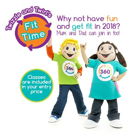 Happy New Year! Don't forget that our new Twizzle &amp; Twirl's Fit Time classes start at 10am tomorrow! Come along with the family &amp; get your 2018 off to a fun &amp; fit start! More information on our website 360play.co.uk