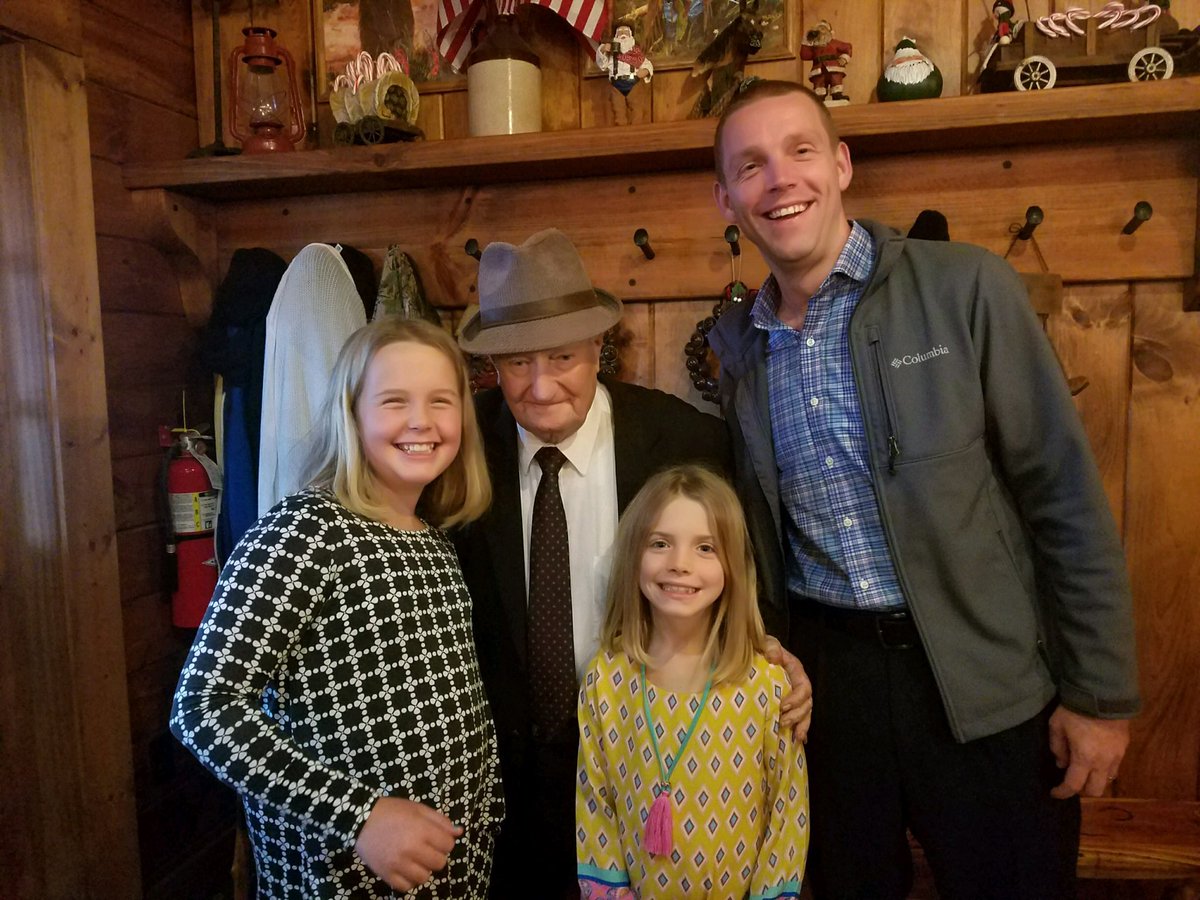 Edwardsbm's tweet photo. Can't think of a better way to spend New Year's Eve than learning from and hanging out with my Granddaddy Mitchell- 97 years old and as inspiring as ever! https://t.co/mqkmuBI3r2