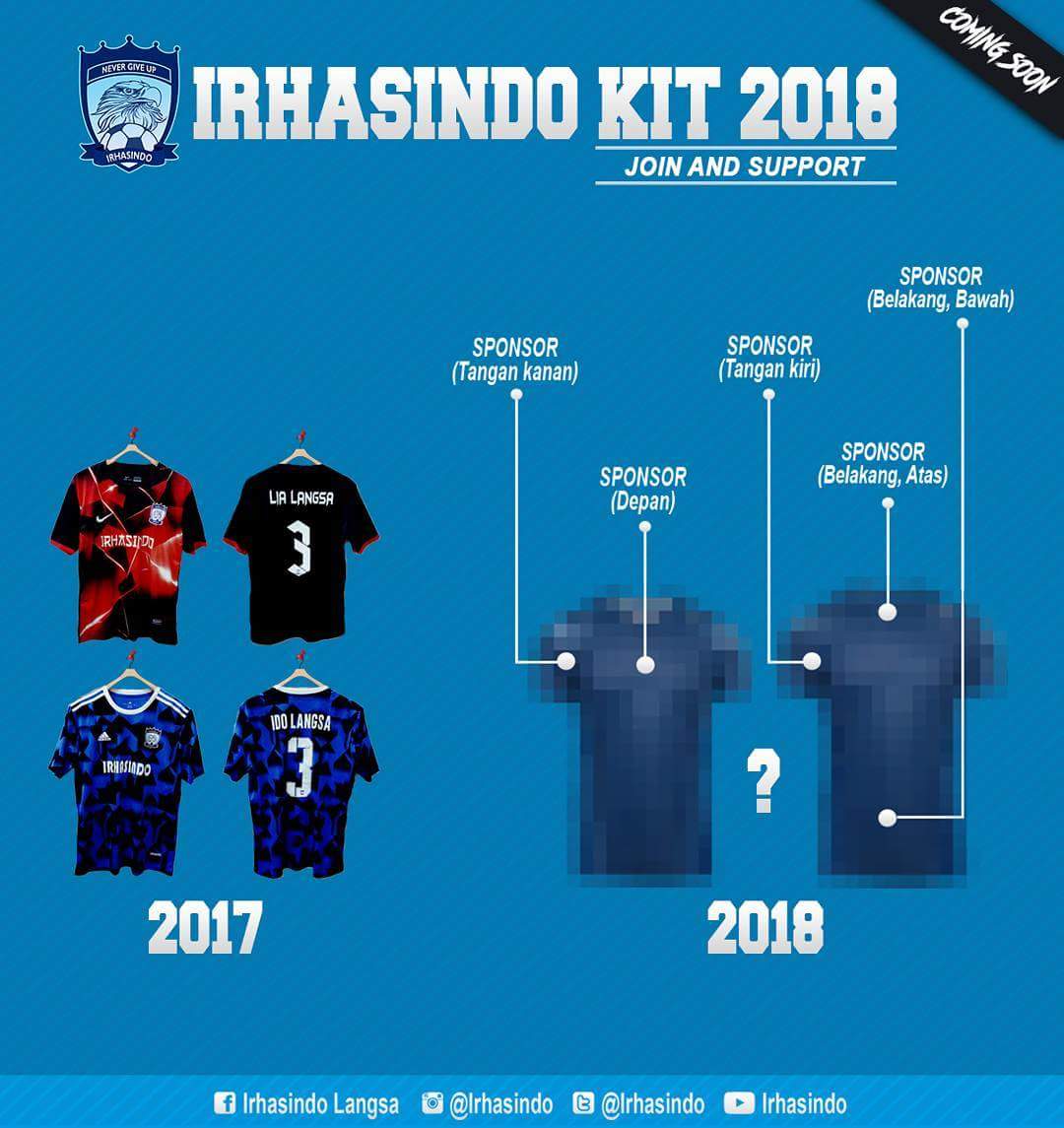 irhasindoFC's tweet photo. @irhasindo membuka kesempatan bagi pihak manapun baik personal maupun perusahaan yg ingin menempatkan Merk/Logo atau nama pribadi/perusahaannya di jersey terbaru kami. 

Berminat atau bertanya bisa menghubungi kami via DM atau SMS/WA Hp 0811 67 11000.
#Irhasindo #NeverGiveUp 💪 https://t.co/cjJVJvUNCV