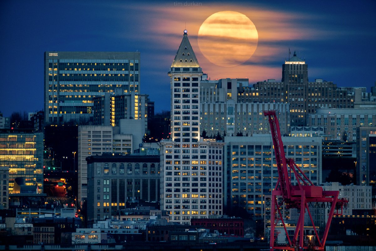 timdurkan's tweet photo. From tonight in Seattle - the first #fullmoon #supermoon of 2018 and it was AWESOME! https://t.co/s2M4EJjiEc