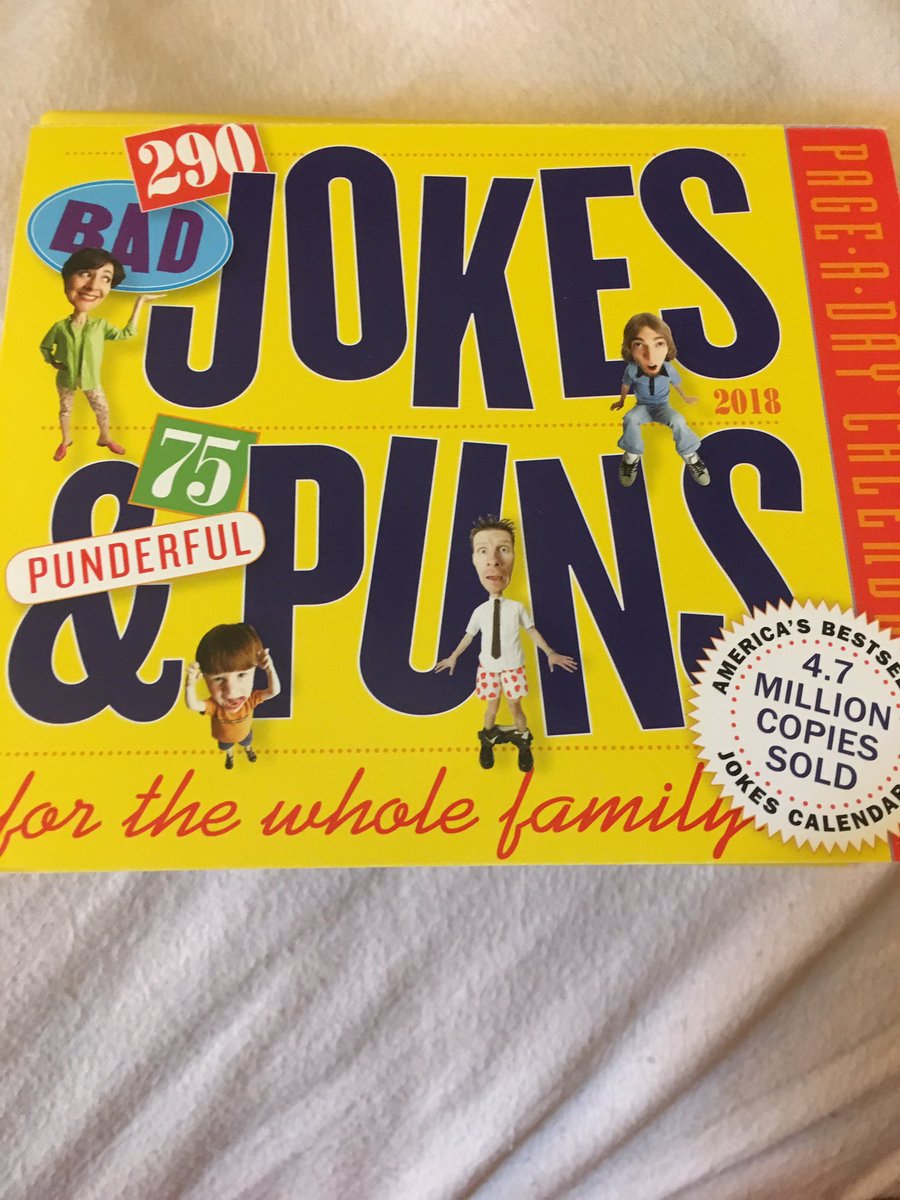 _joandbritt_'s tweet photo. A bad joke and pun calendar for 2018... Think I've been bitten by the bug thanks to @JojoFarrow and @Britt_Raymond 🤣🇦🇺😘🇨🇦 https://t.co/EzT7c1pEV3