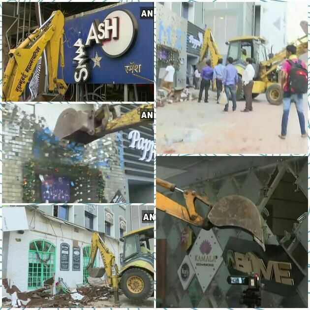 news24tvchannel's tweet photo. Pub blaze fallout: BMC demolition drive continues for fourth day #Pubblaze #BMCdemolitiondrive https://t.co/kw2rDeO3TF https://t.co/IlbzX2Ar0u