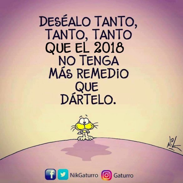 Nikgaturro's tweet photo. #Feliz2018 Desealo mucho mucho mucho!! https://t.co/YxwbVVhgn4