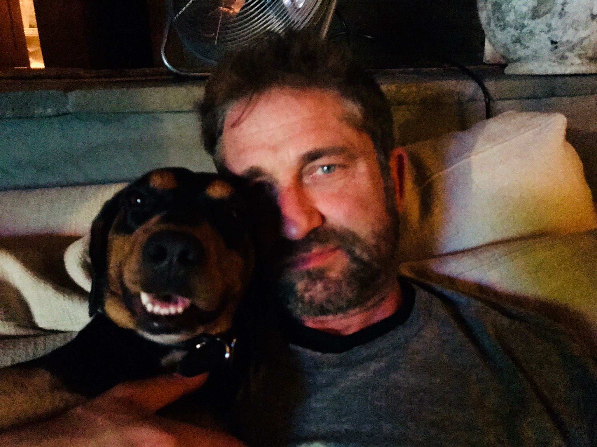 Gerard Butler on Twitter: "Happy New Year from Shushka and me.…