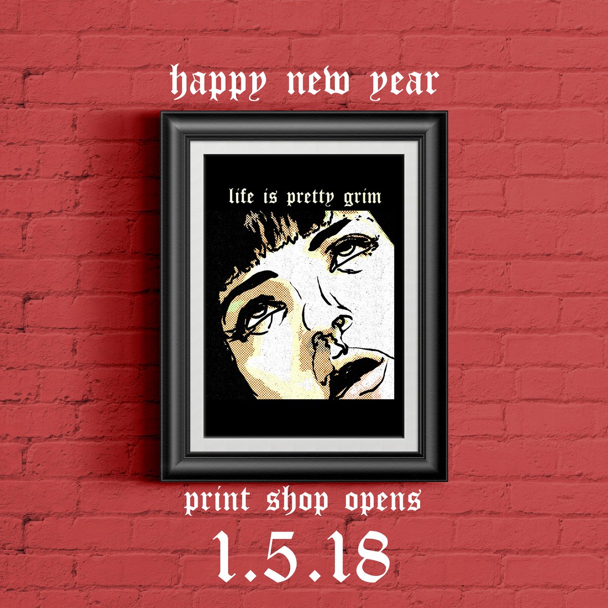 grimwireco's tweet photo. We’re opening a print shop on Friday. Every week we’ll be adding a new piece of art to it, some of which will never be used on any other products. We can’t wait to start pushing more out to you! https://t.co/LVuBaEJq7U