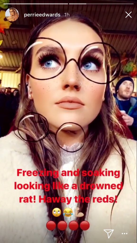 Andrew_Heaton's tweet photo. Bet when Perrie split up with Zayn she never thought she’d end up doing Burnley away with the mighty red men.

Feel like ‘Shout Out To My Ex’ should get a new verse. https://t.co/1wAJIXE8K1