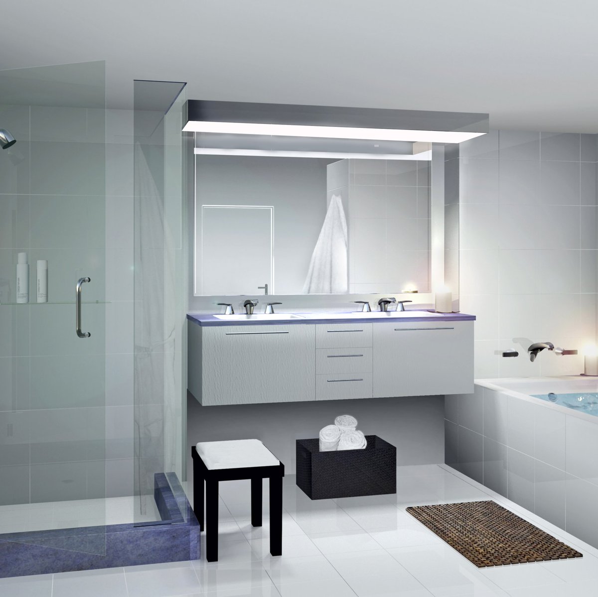 asterisk_lights's tweet photo. #bathroom #vanity with #LiteShelfFloating. Just #perfect. See #LiteShelf at #kbis2018 in Orlando FL on Jan 9-11. Orange county convention center, South hall, booth #S5859. https://t.co/mezIFHZika