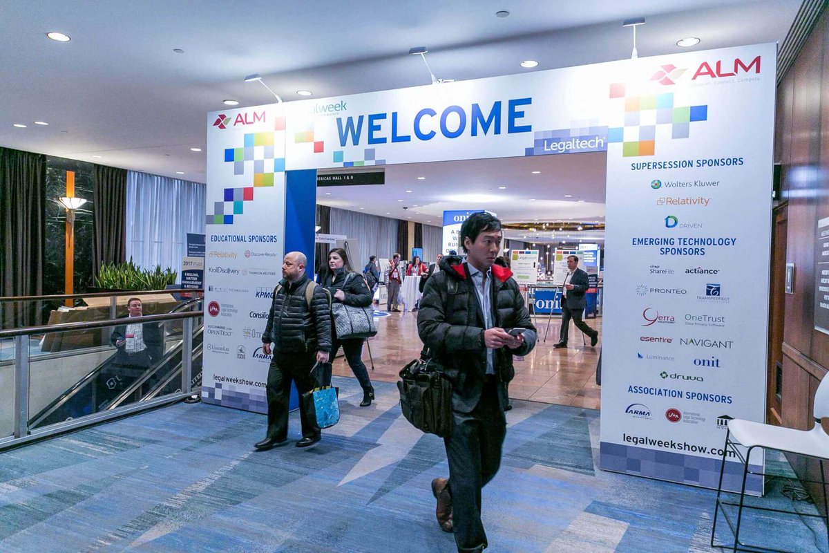 LegalweekShow's tweet photo. #FlashbackFriday Guests entering the #Legalweek17 #Legaltech trade show. Register today to attend #Legalweek18, the largest and most important legal event of the year: https://t.co/FQ0k0m4fda https://t.co/RJBKTH3SLx