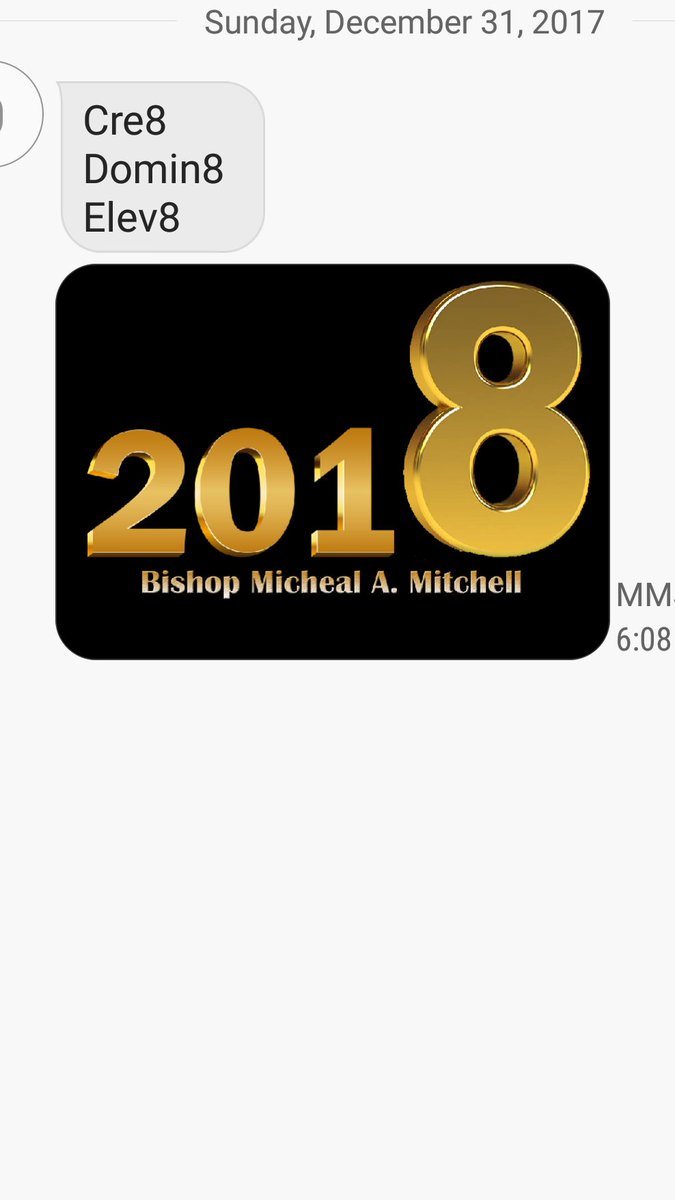 RevMikeMitchell's tweet image. 2018 THE year of New Beginning,  
Create8, dominate8, elevate8. 
This is Gods time to be glorified through you.