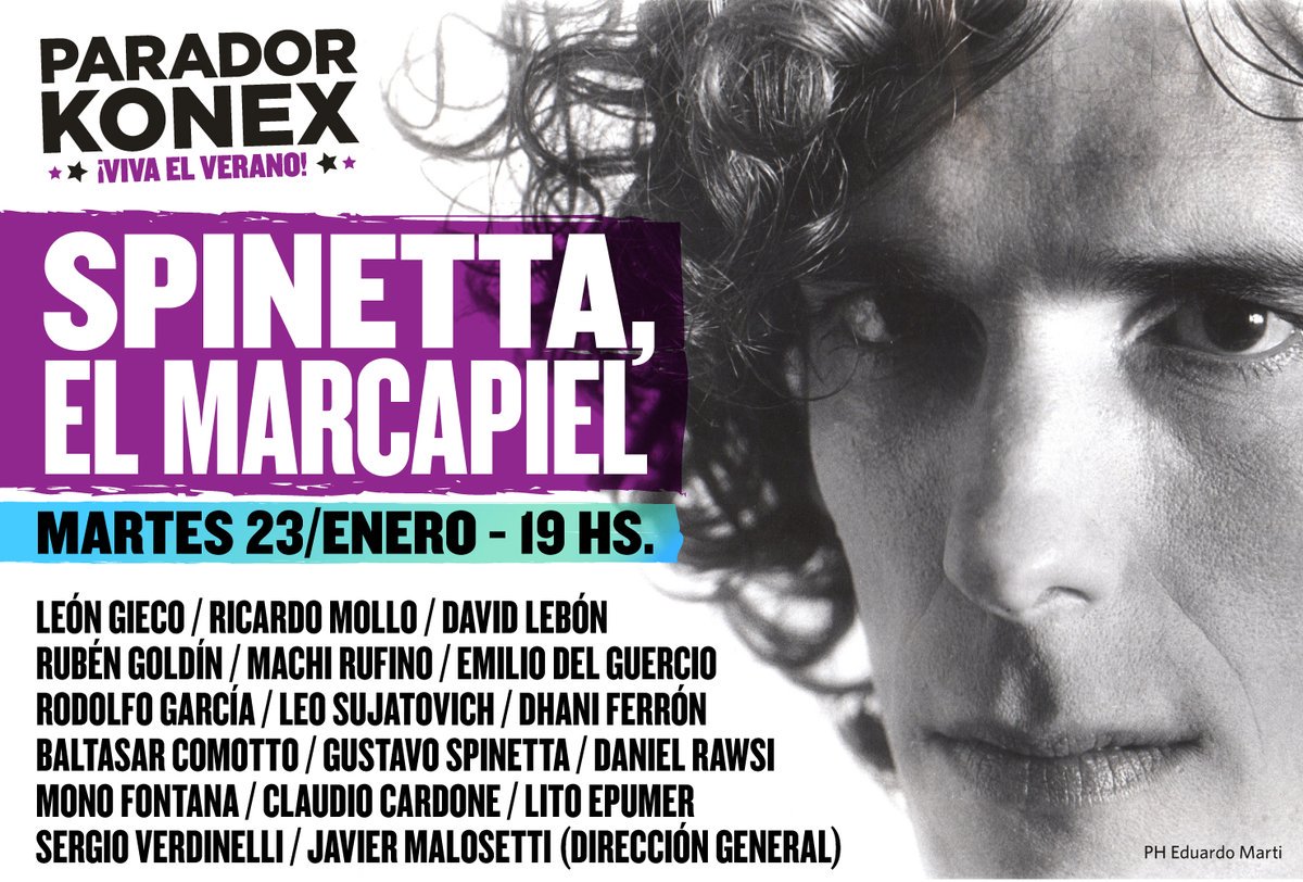 PlanetaEnter's tweet photo. #AgendaPlanetaria >> #IMPERDIBLE ‼️ 👉 El martes 23/1 #SpinettaElMarcapiel by @javiermalosetti en el @CCKonex >> @GiecoLeon @lebon_david @RubenGoldin @MachiRufino @leosujatovich @BaltasarComotto y más! #ParadorKonex #MusicaPlanetaria https://t.co/dKSn39mDuM