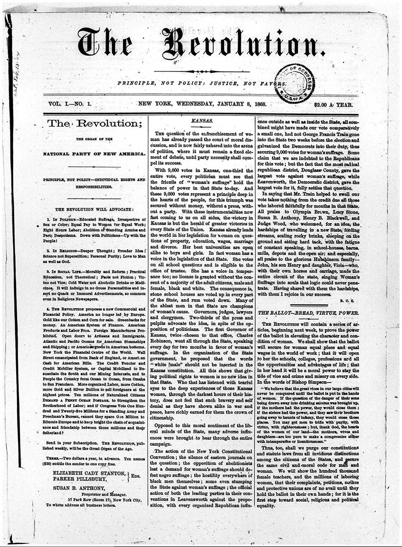 TreebaseNYC's tweet image. The Revolution, a weekly newspaper that advocated justice and civil rights, was published 150 years ago this month. #nychistory #sbanthony #elizabethcadystanton
treebase.com/dot.cfm?ItemID…