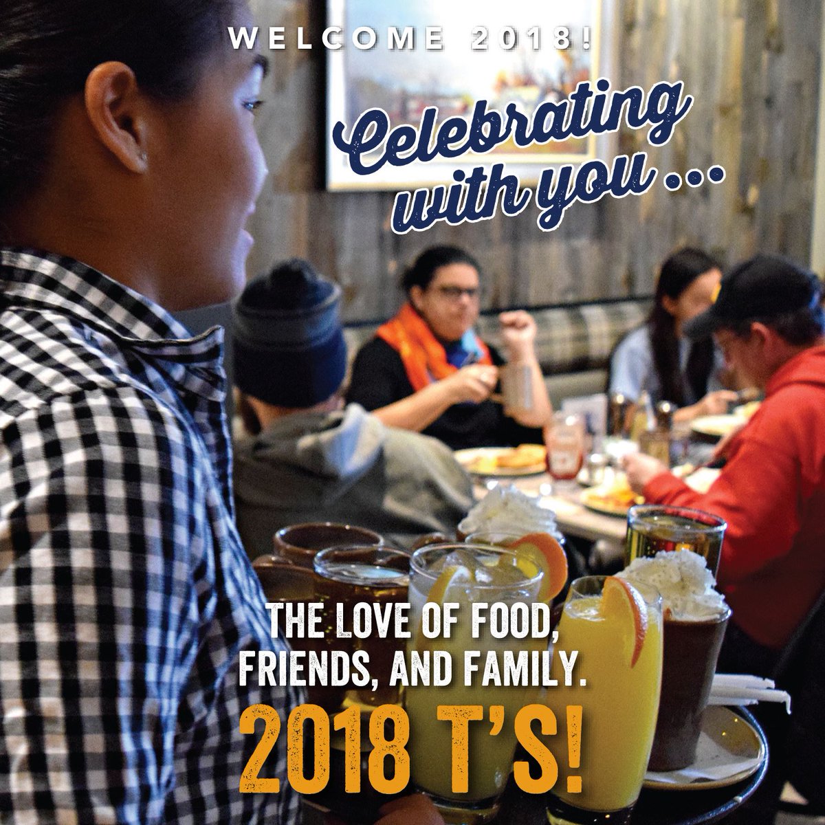 Start off 2018 right and stop by T's! #HappyNewYear2018