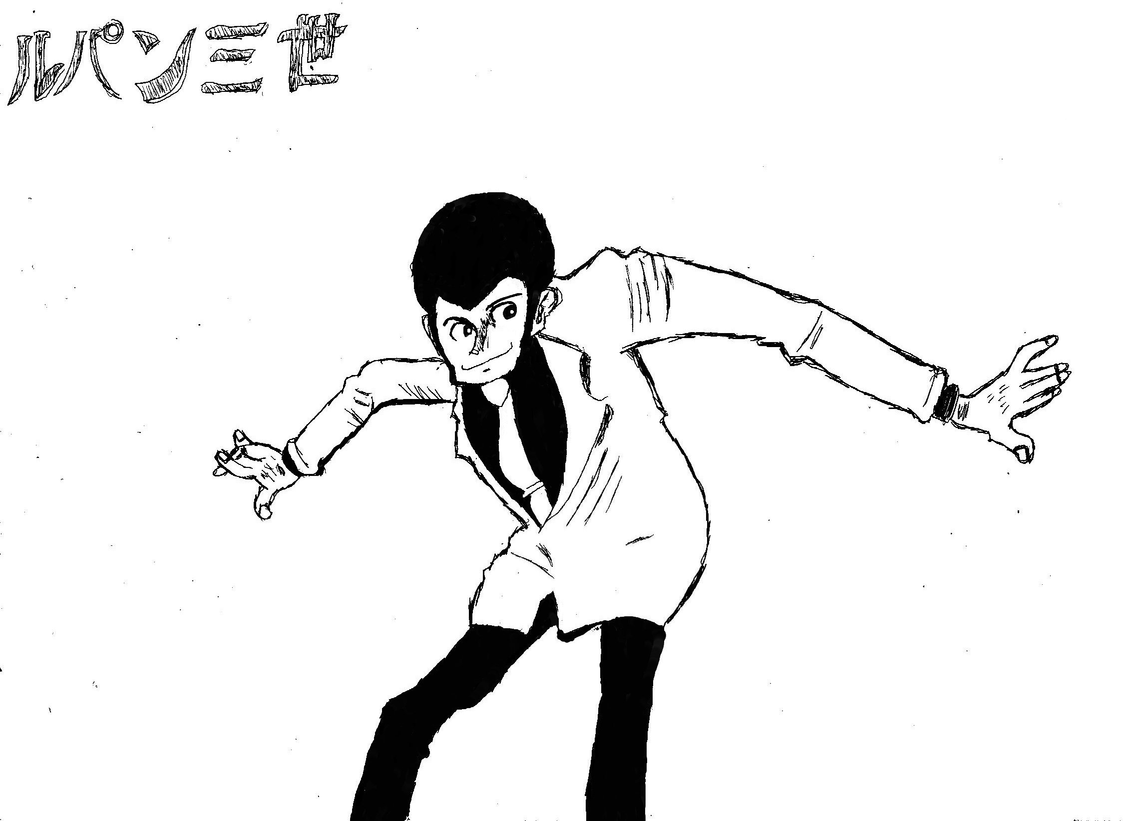 肩凝 龍壱 Ryu Ichi Gametuberりゅーいち アマチュア漫画家 イラスト創作ゲーマー 自分史上最級の愛読マンガ ルパン三世 パイロットフィルムのルパンを元に 顔だけを原作顔にして模写してみました Tms 東京ムービー 絵描きさんと繋がりたい