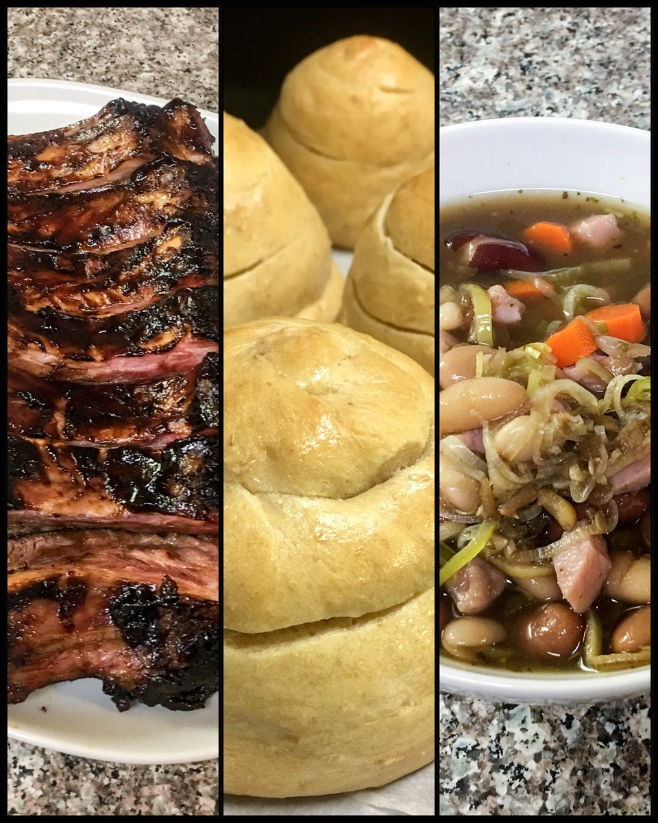 imbdirises's tweet photo. Last night on Dishes with Devos: Beer-Basted Boar Ribs, Honey Bread, &amp; Bean Soup. https://t.co/oovZggM9TF