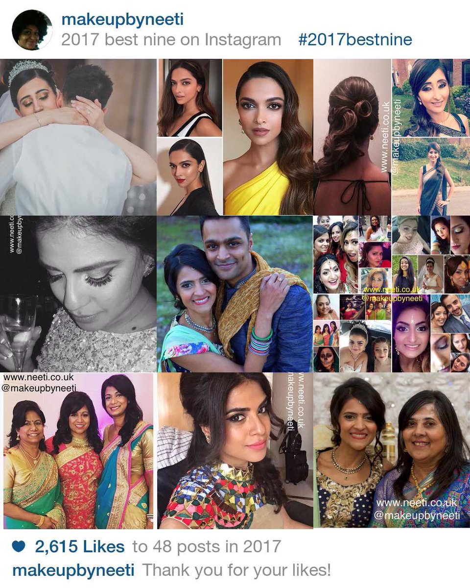 makeupbyneeti's tweet photo. #lookingback at my #2017bestnine &amp; I feel #love #happy &amp; #grateful - #thankyou #everyone for all your amazing #support - I couldn’t of done this without you all #😘 #neeti #makeupbyneeti #lookforwardto2018 #🤗 https://t.co/JajhX1R0uv