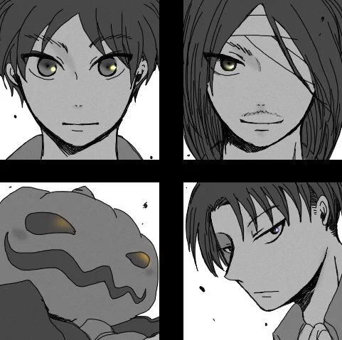 誰が誰だかわかるかな…ううっ…
#リプできたキャラの顔だけ描く 