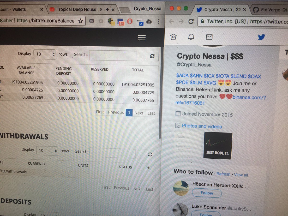 Crypto_Nessa's tweet image. I will give away 10k XVG to one happy follower!
1. Retweet 
2. Follow
After 1000 retweets I will pick up one lucky follower! 😍🚀🌑

And if you like you can use following link for trading on binance:
binance.com/?ref=16716061 😘 #XVG #giveavaw #Verge #Wraith