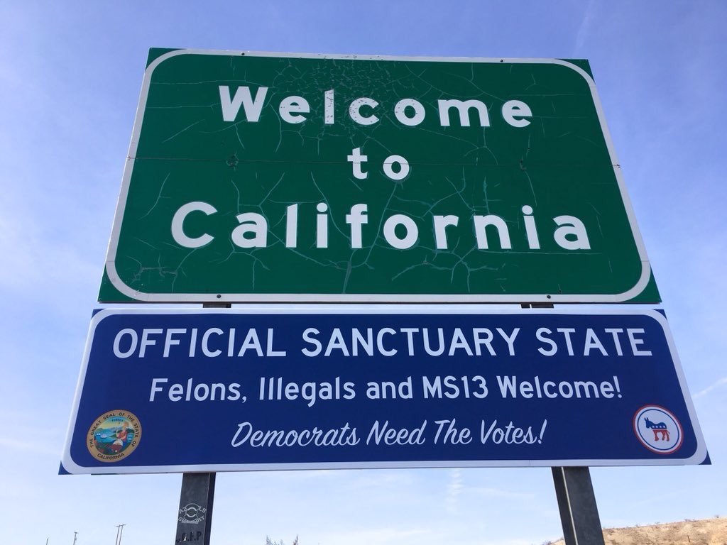 Welcome to California - official sanctuary state