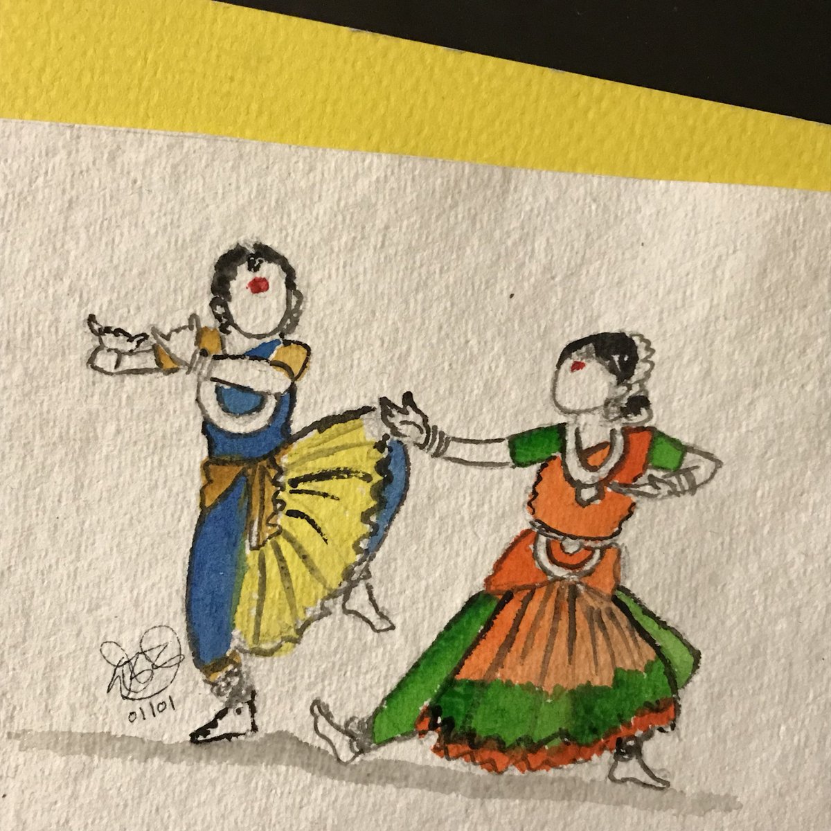 New year! New projects 😊Some rough #sketch work for future #childrensbooks  #kidlitart #kidlit #watercolor #illustration #bharatanatyam #dancer #dance  #bookforkids #indian theme #india #IncredibleIndia #artwork  #miheikapublications #devikajoglekar ..., image size:1200x1200