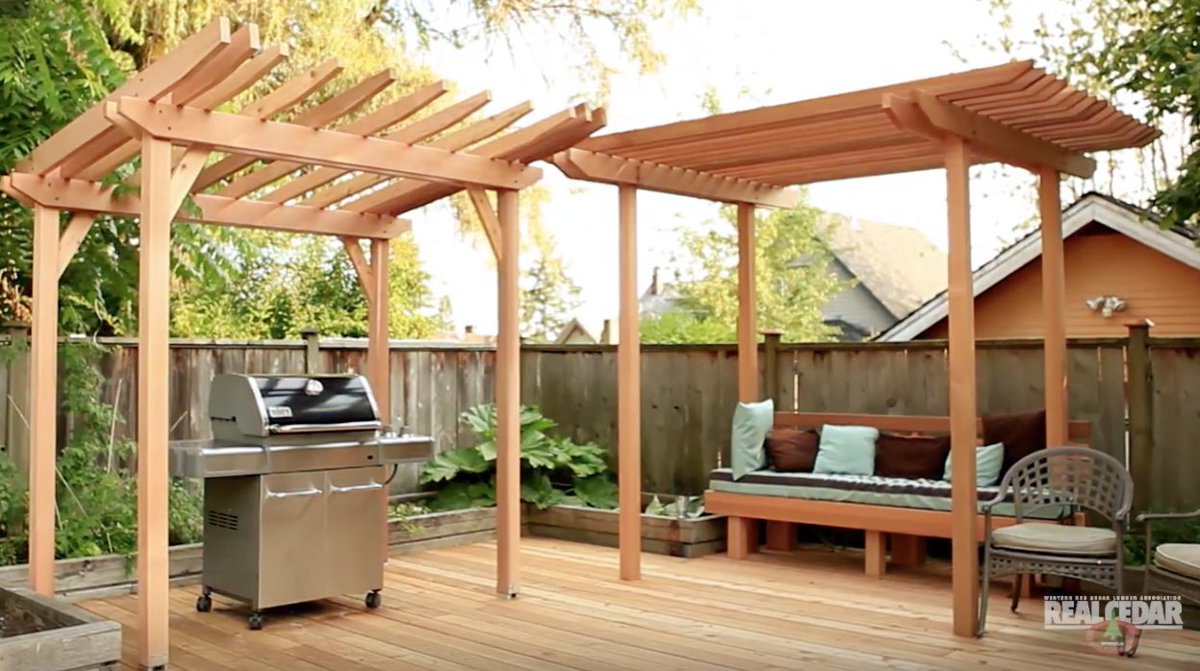 This all-in-one design is a perfect solution for homeowners with limited outdoor space, but also great for defining activity areas within bigger backyards. youtube.com/watch?v=nXpMbx… #realcedar