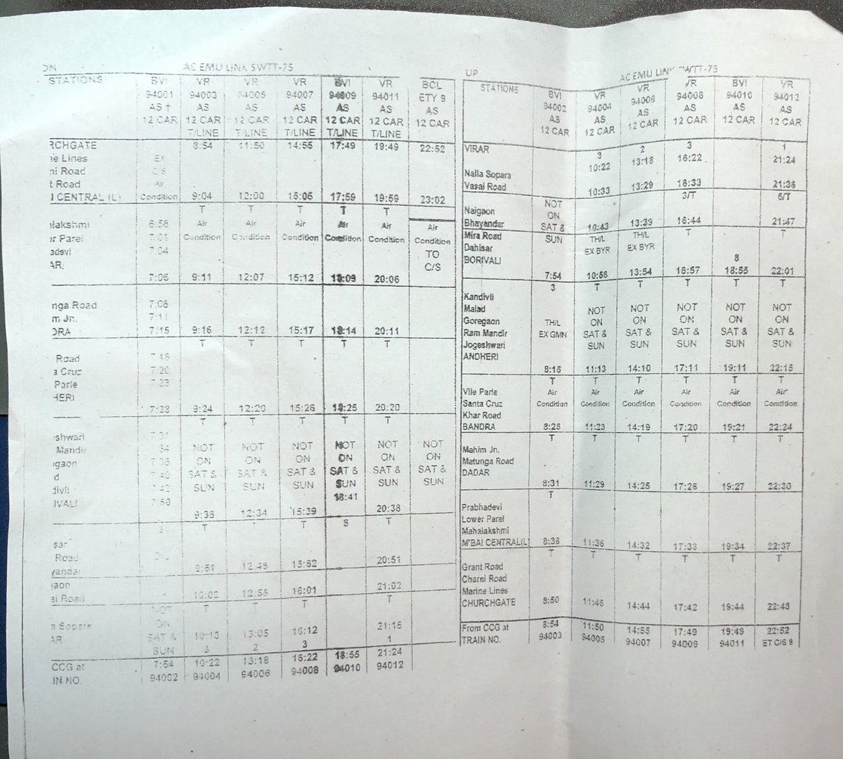 ipurav941's tweet image. For all #ACLocal travellers, here’s the all halt timetable till #mindicator gets an update. #ACMumbaiLocal #MumbaiLocalAC #MumbaiLocal @WesternRly @RidlrMUM @m_indicator