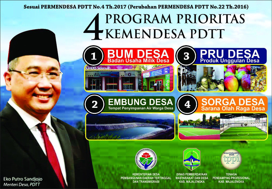 desa_nada's tweet photo. Pak @EkoSandjojo men-instruksi-kan @KadesIndonesia 74.754 Desa dan @tppindonesia di NUSANTARA tahun 2018 dapat melaksanakan #4ProgramUnggulan demi mempercepat terwujudnya Kesejahteraan Desa  @jokowi @KemenDesa @anwsanusi @taufikmadjid71 @AhmadErani @fachrilabalado https://t.co/gOQIy3f5Tk