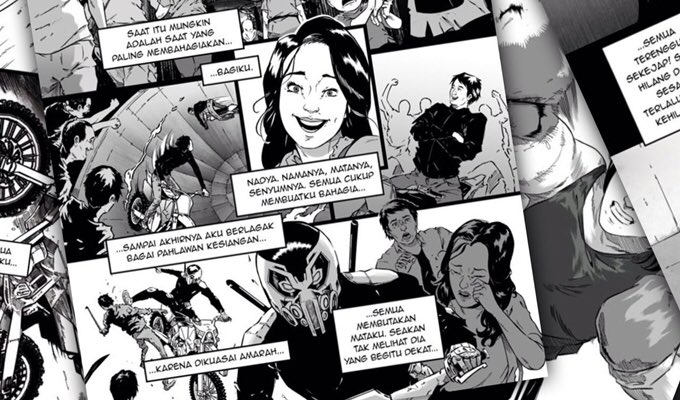 Kurang puas sama bacaan yang ringan? Ada komik #SetanJalanan nih. Cerita dan gambarnya pas buat kamu yang gemar sama action. Ditulis oleh <a href="/i_frank/">Frank</a> dan digambar oleh <a href="/haryadhi/">haryadhi</a>. Kamu bisa pesan tiga serinya sekaligus melalui <a href="/Frank_Store/">FrankStore</a> (WA/SMS: 085715471197).