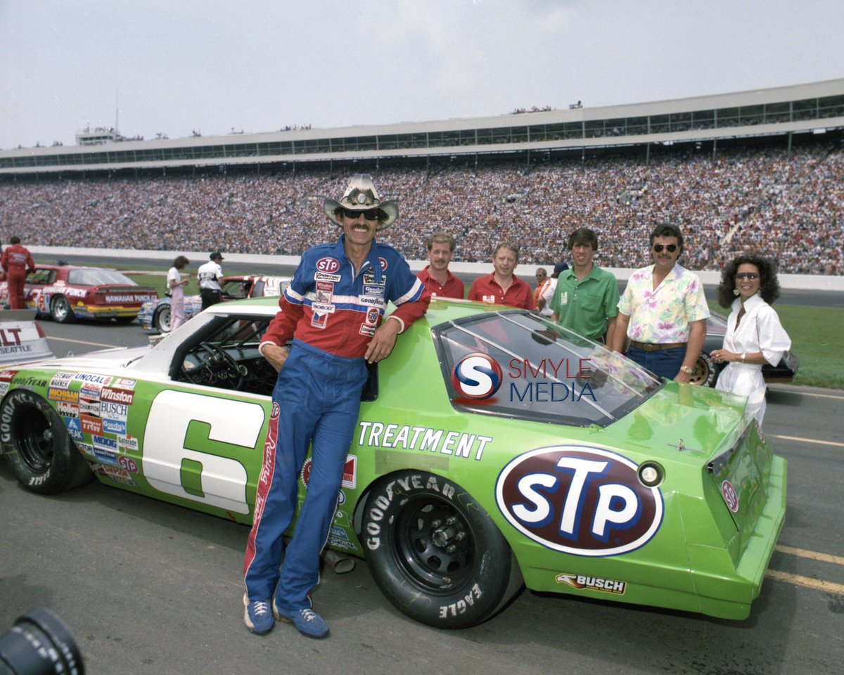 Richard Petty before the 1986 Coca-Cola 600 @ Charlotte, Petty destroyed his primary car in practice, a deal was made &amp; Petty drove D.K. Ulrich's car in the race, Petty started 37th &amp; finished 38th.
