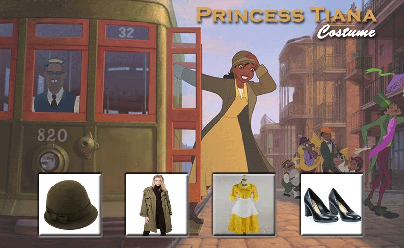 princess tiana waitress costume