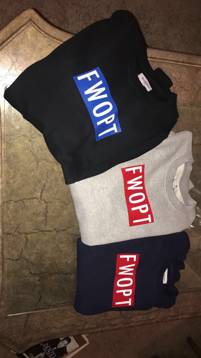 DeeZy_TaughtEm's tweet photo. #FWOPT crew necks out now! 🔥 https://t.co/KZAuR60vHf