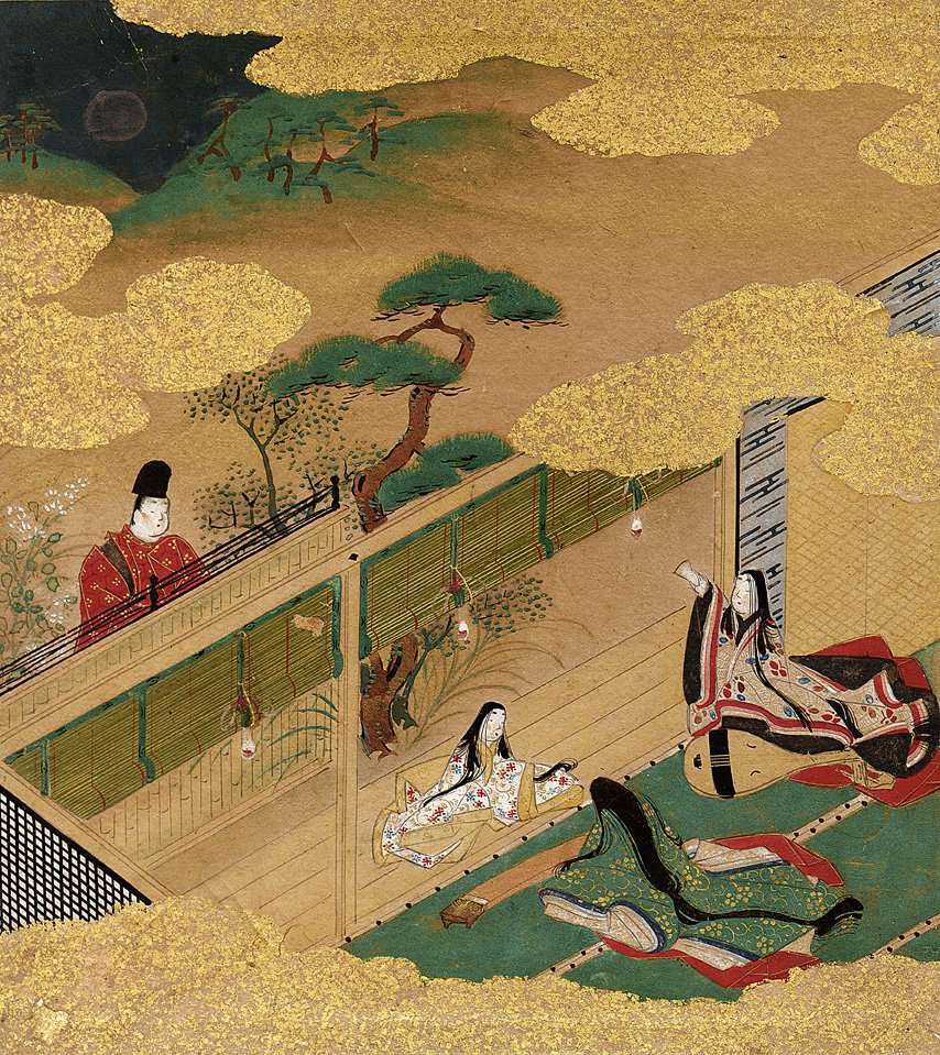世界最古の長編小説「源氏物語（The Tale of Genji・حكاية جينجي・Повесть о Гэндзи・Dit du Genji）
六条院の春の御殿の庭は平生にもまして多くの花が咲き、多くさえずる小鳥が来て、春はここにばかり好意を見せていると思われるほどの自然の美に満たされていた。