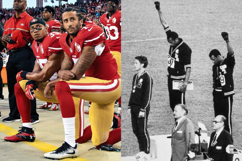 Slate's tweet image. Letters about black athletes from 1968 sound like they were written by Kaepernick haters today: slate.me/2CCpX1K