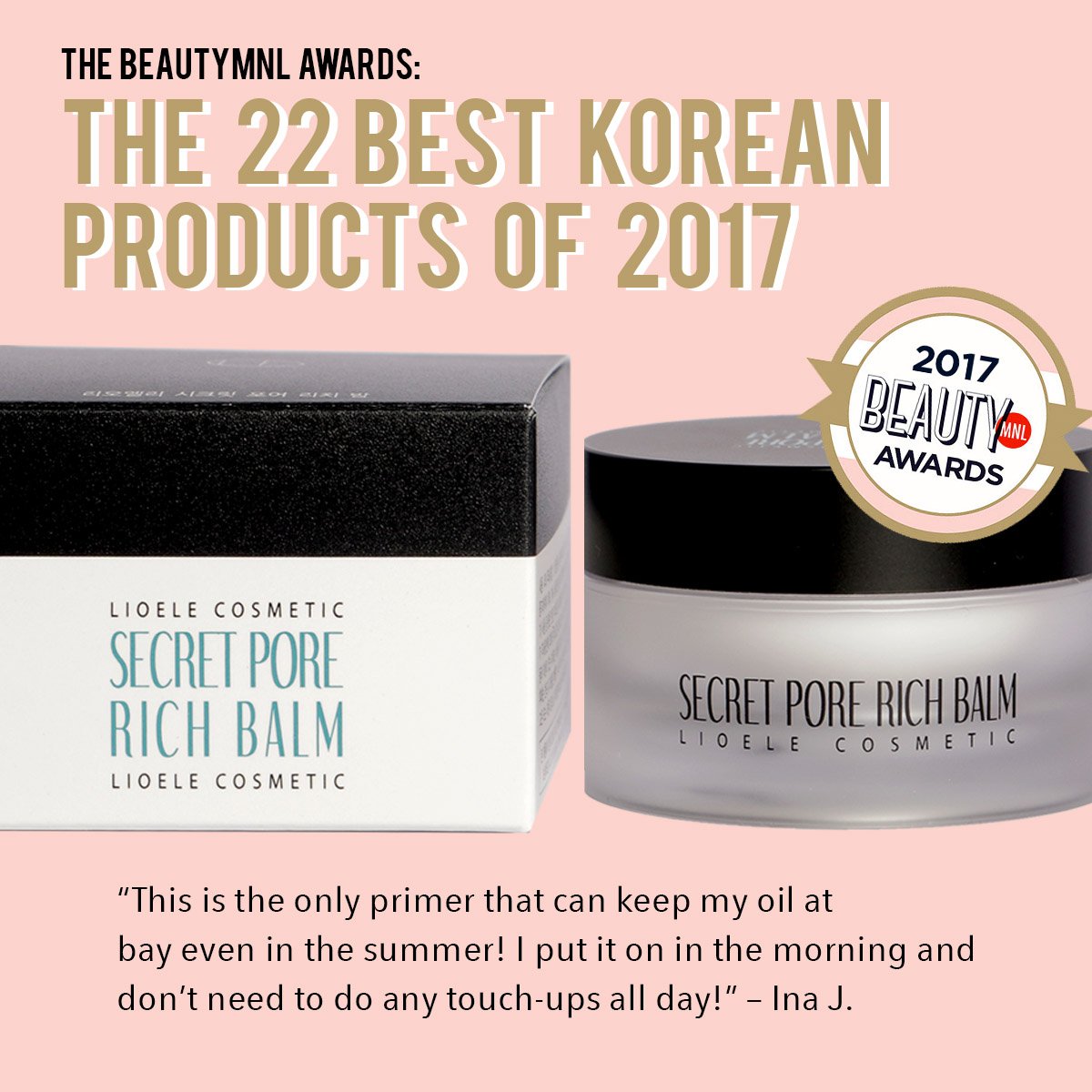 Lioele_Ph's tweet photo. One of our best-sellers, Lioele Secret Pore Rich Balm leaves the skin smooth, soft and matte. Apply before and after makeup application for picture-porefect skin that looks and feels great all day long. Thank you for this wonderful recognition! 
#Lioele #LioelePh #BeautyMNL https://t.co/ucbPrYpk46