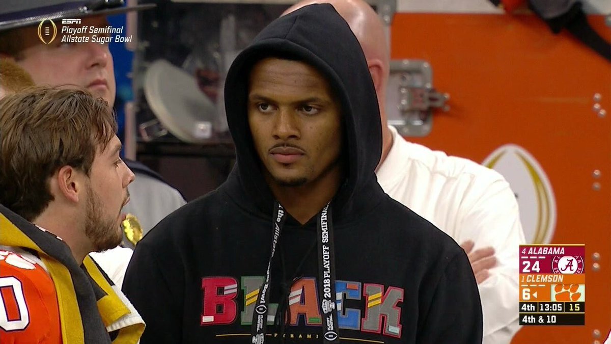 KtHoudini's tweet photo. Deshaun: just watch the game and be supportive 
Deshaun to deshaun: put on your cleats https://t.co/RKr87tbXzF